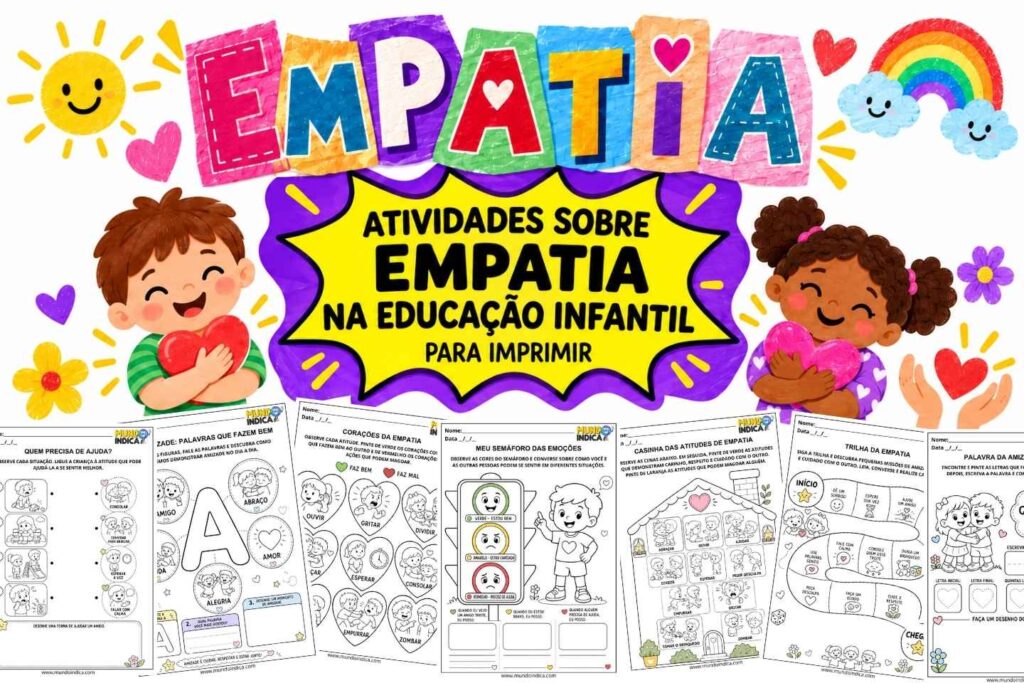 Atividades sobre Empatia na Educação Infantil segundo a BNCC para Imprimir